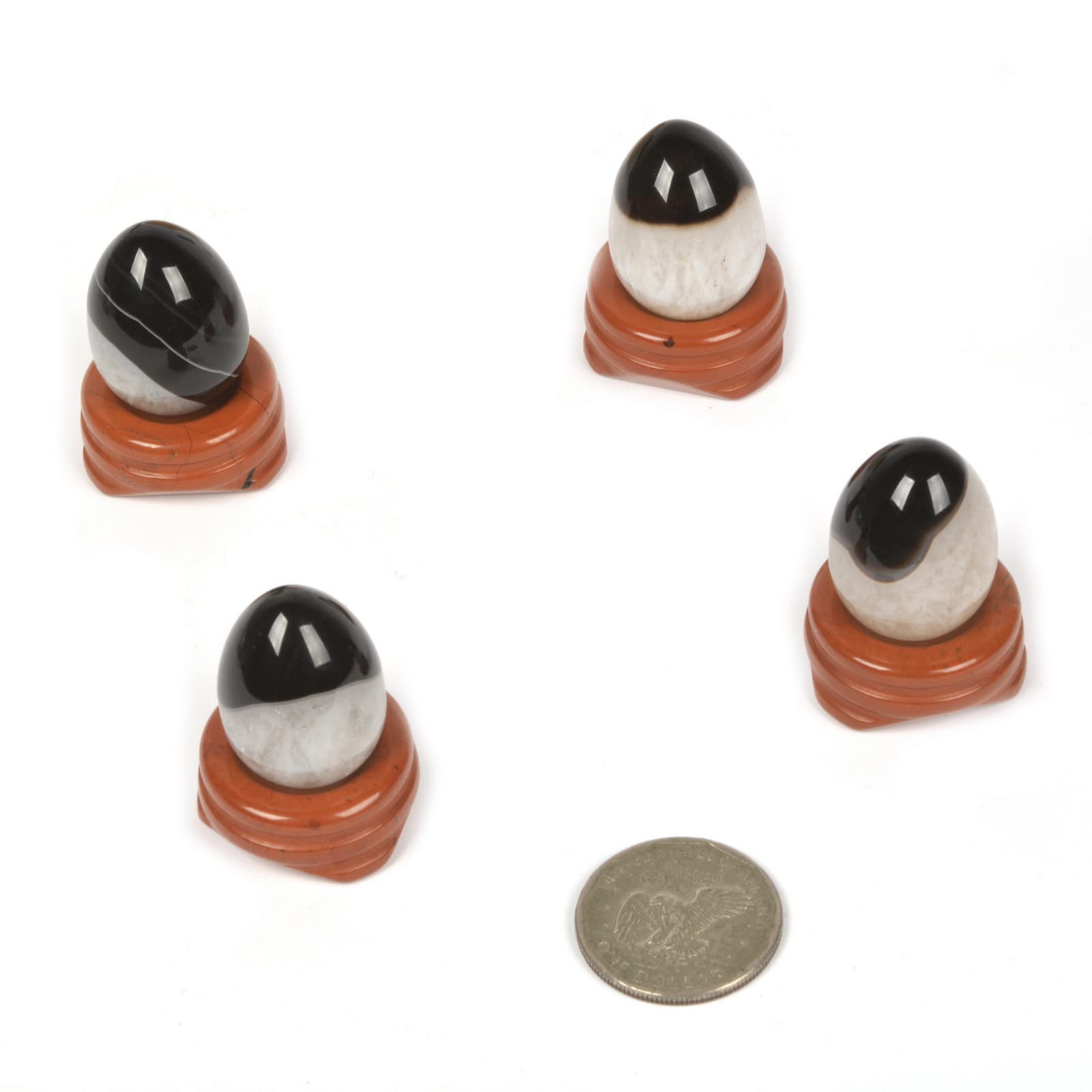 Justinstones ágata druzy negra, huevo 30mm para meditación y serenidad.
