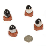 Justinstones ágata druzy negra, huevo 30mm para meditación y serenidad.