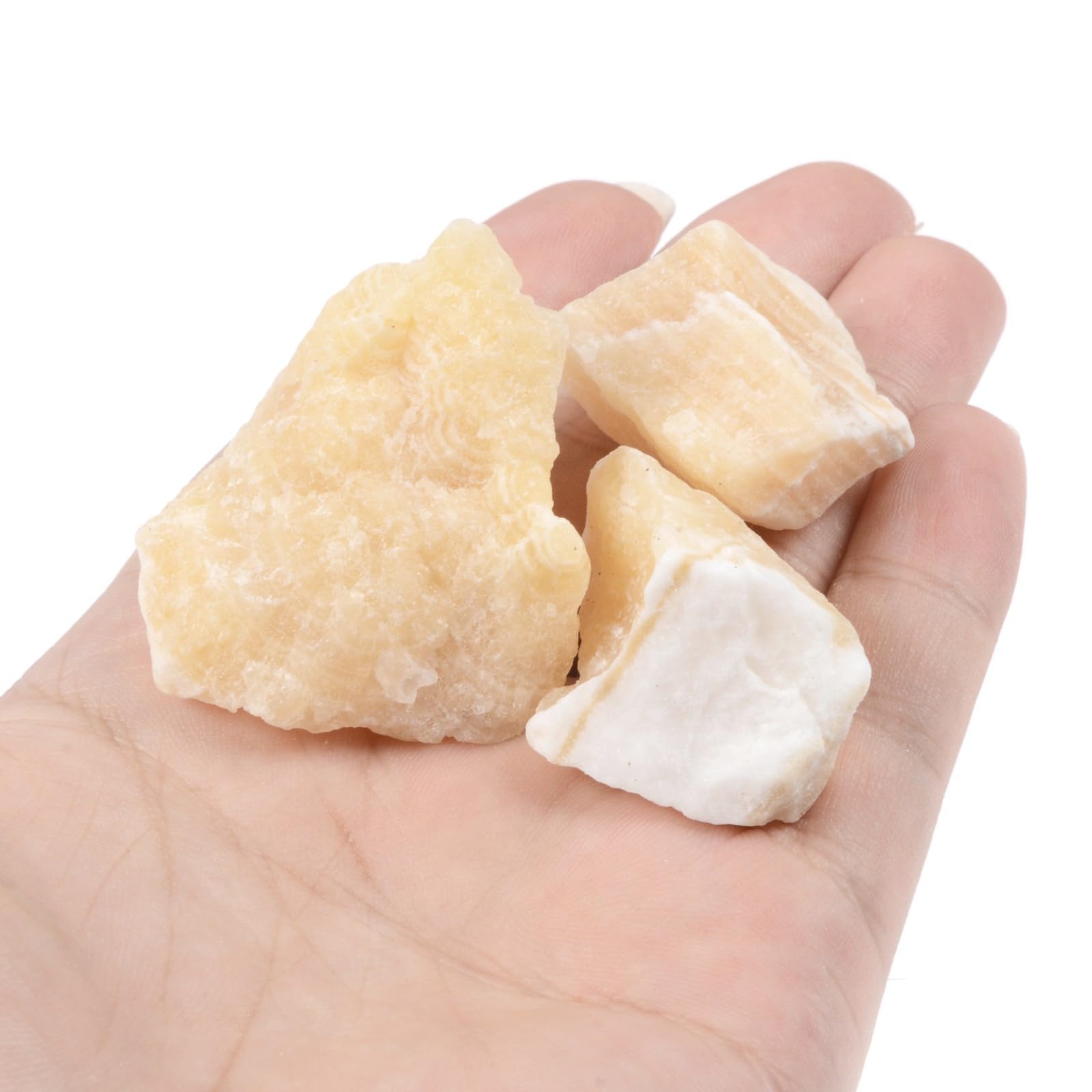 Calcita pulidas Justinstones, piezas de 1-6 pulgadas para visualización