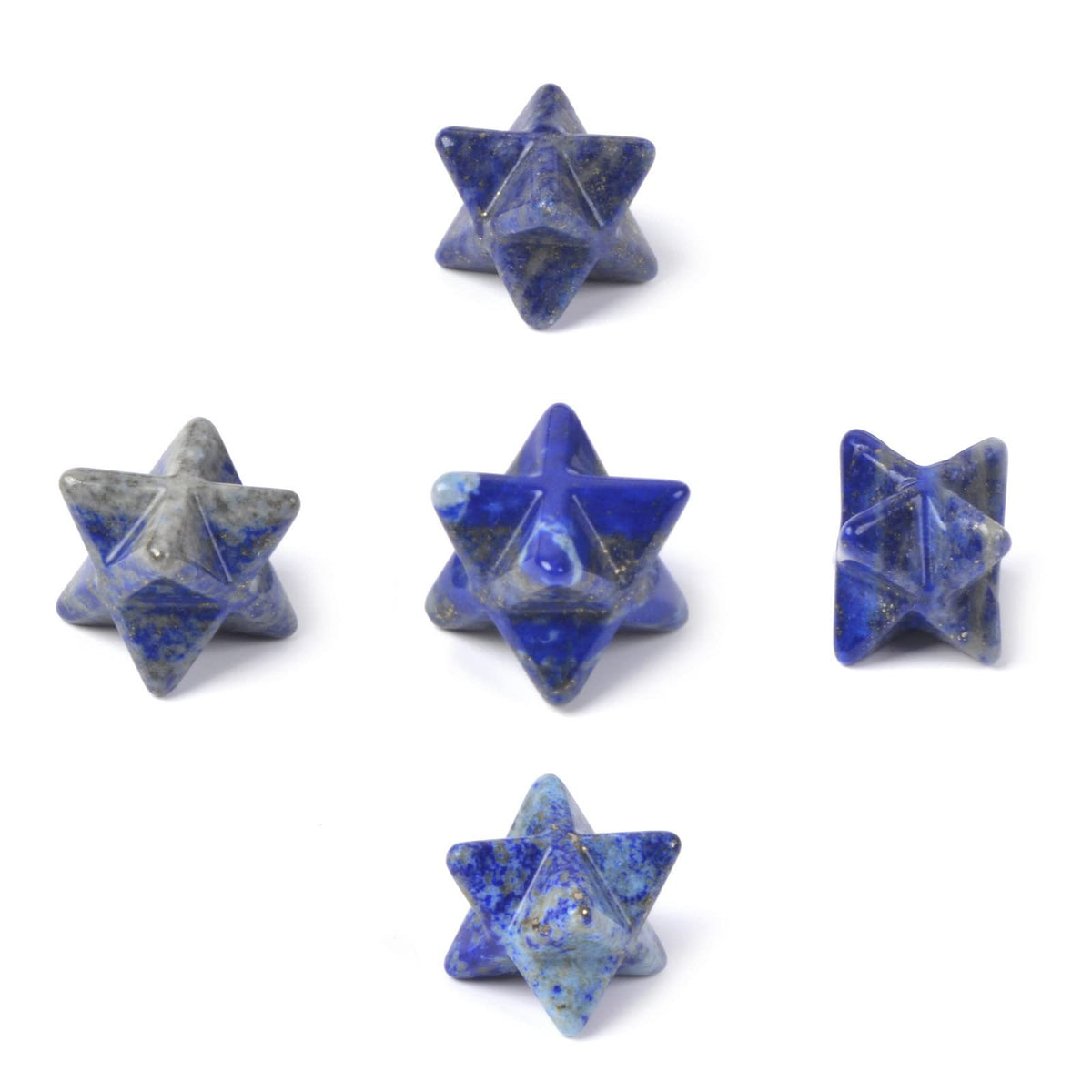Justinstones lapislázuli Merkaba estrella 1 pulgada para equilibrio de chakras.
