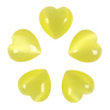 Justinstones ojo de gato amarillo, corazón de piedra curativa para equilibrio emocional