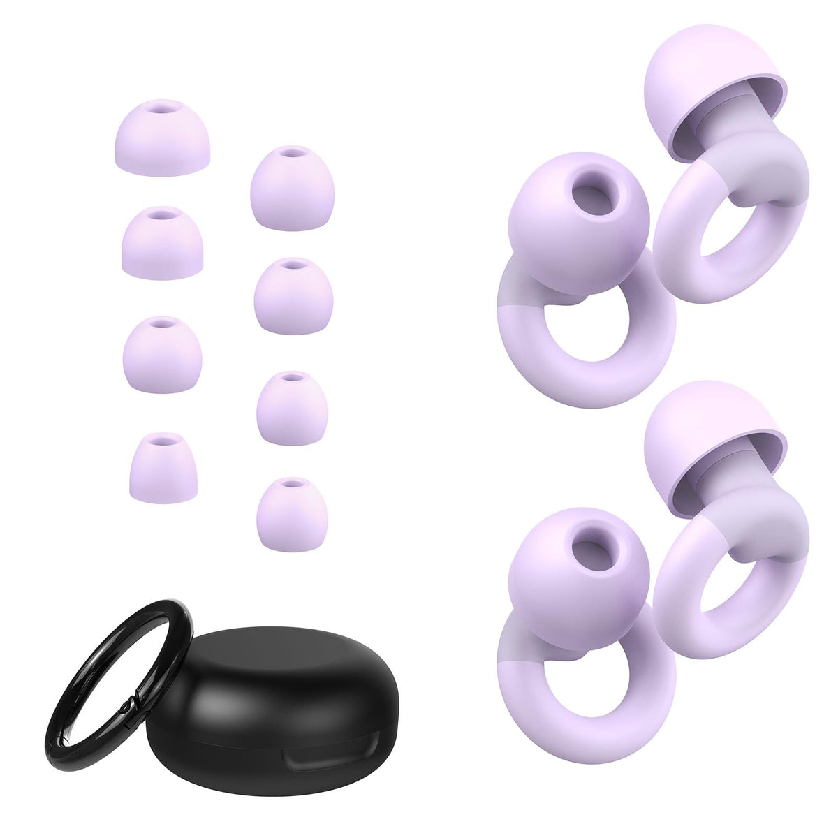 JUSTRVN tapones para dormir reducen ruido hasta 30 dB para descanso profundo.