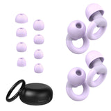 JUSTRVN tapones para dormir reducen ruido hasta 30 dB para descanso profundo.