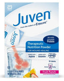 Bote de Juven con polvo Fruta Punch, visual para nutrición de apoyo en momentos críticos.