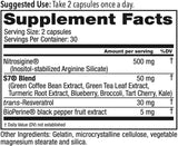 Mezcla de trans-resveratrol en BloodFlow-7 con otros componentes