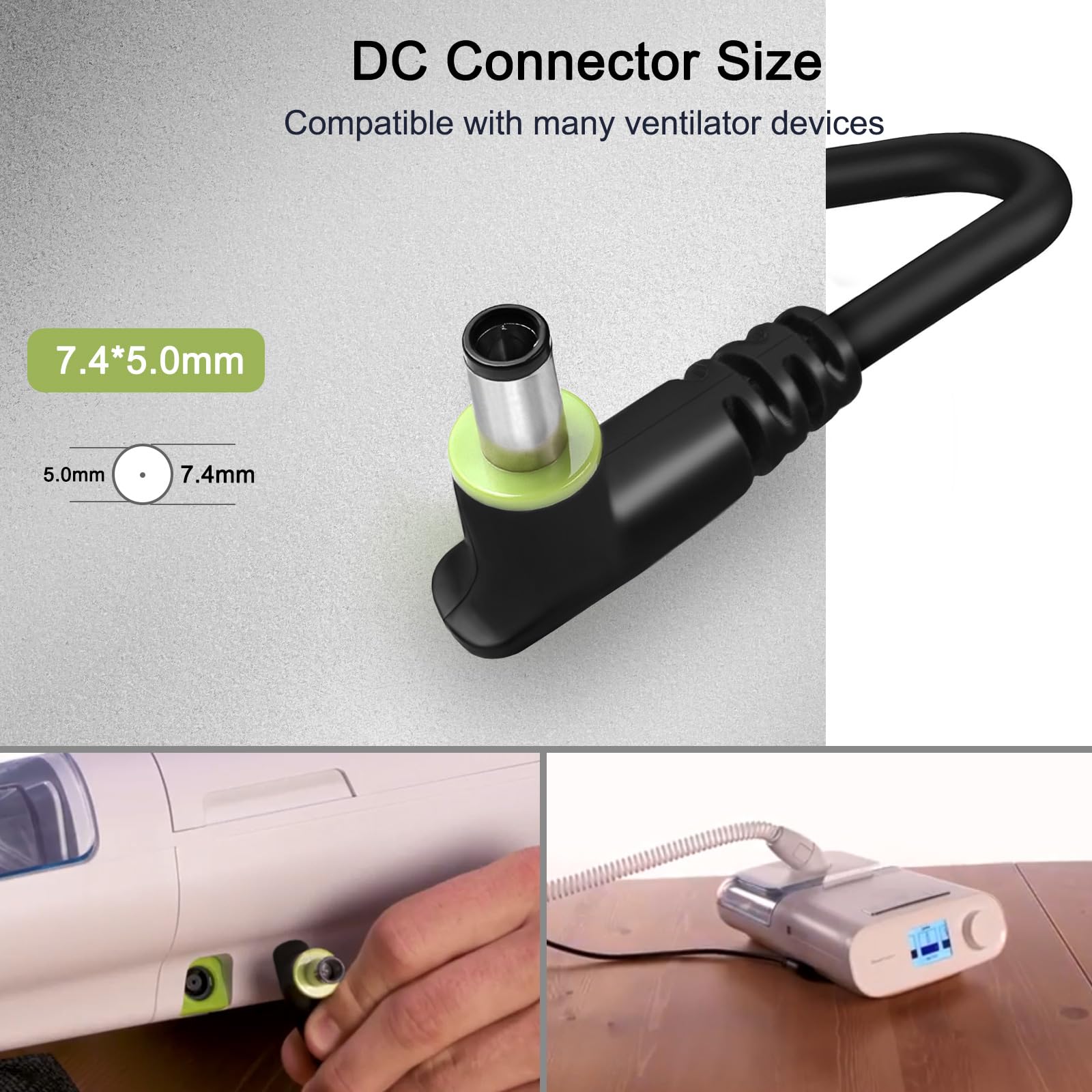 JUYOON cargador 80W 12V para DreamStation 2 Auto CPAP, compatibilidad y rendimiento confiable.