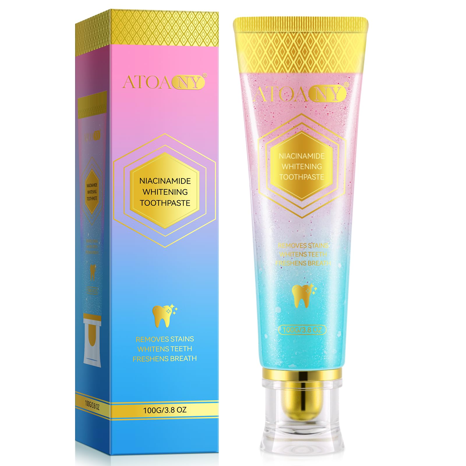 Pasta dental JWBVCTCR Niacinamida, blanqueamiento suave para encías saludables.