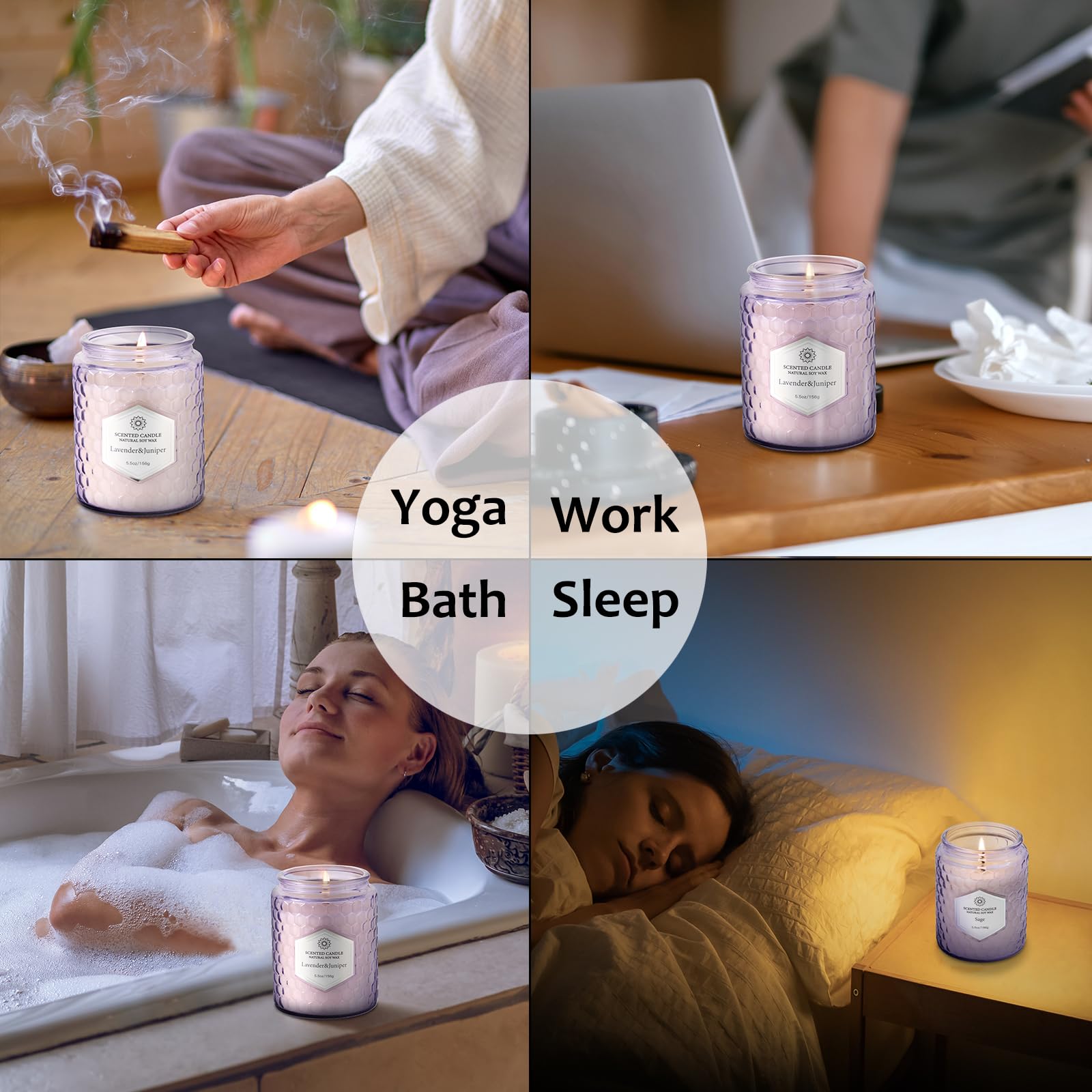 Vela JXDLSQ con envase para hogar, ideal como regalo