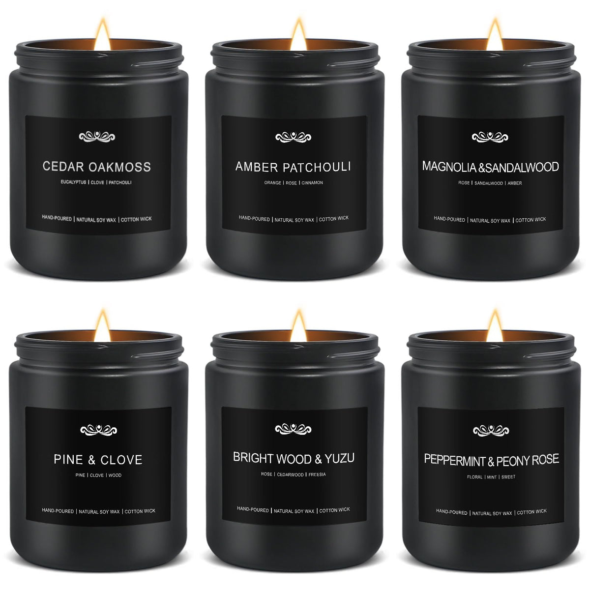 JXDLSQ seis-velas-set: aroma duradero para el hogar.
