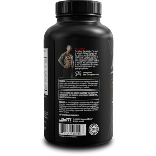 Alpha JYM X etiqueta transparente para ver dosis e ingredientes