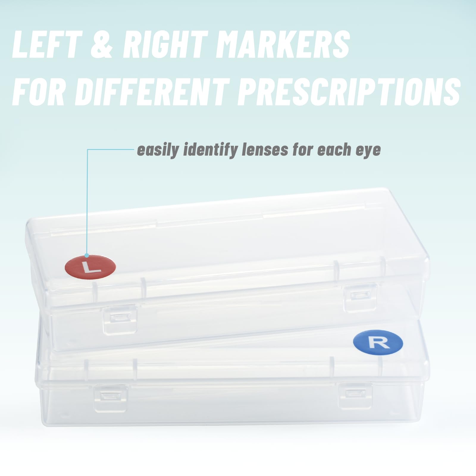 JynJyn compatibilidad universal, estuches para varias marcas de lentes.