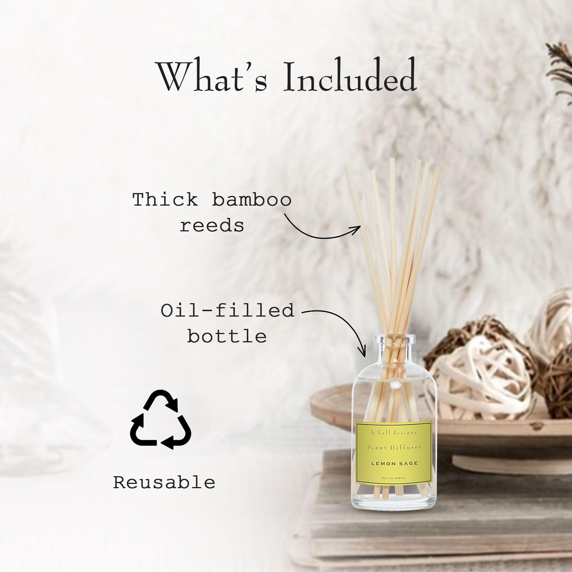 K. Hall Designs aceite natural de alta calidad para el hogar.