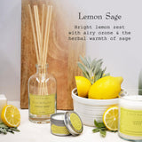 K. Hall Designs aroma cítrico-herbal para ambientes tranquilos y revitalizantes.