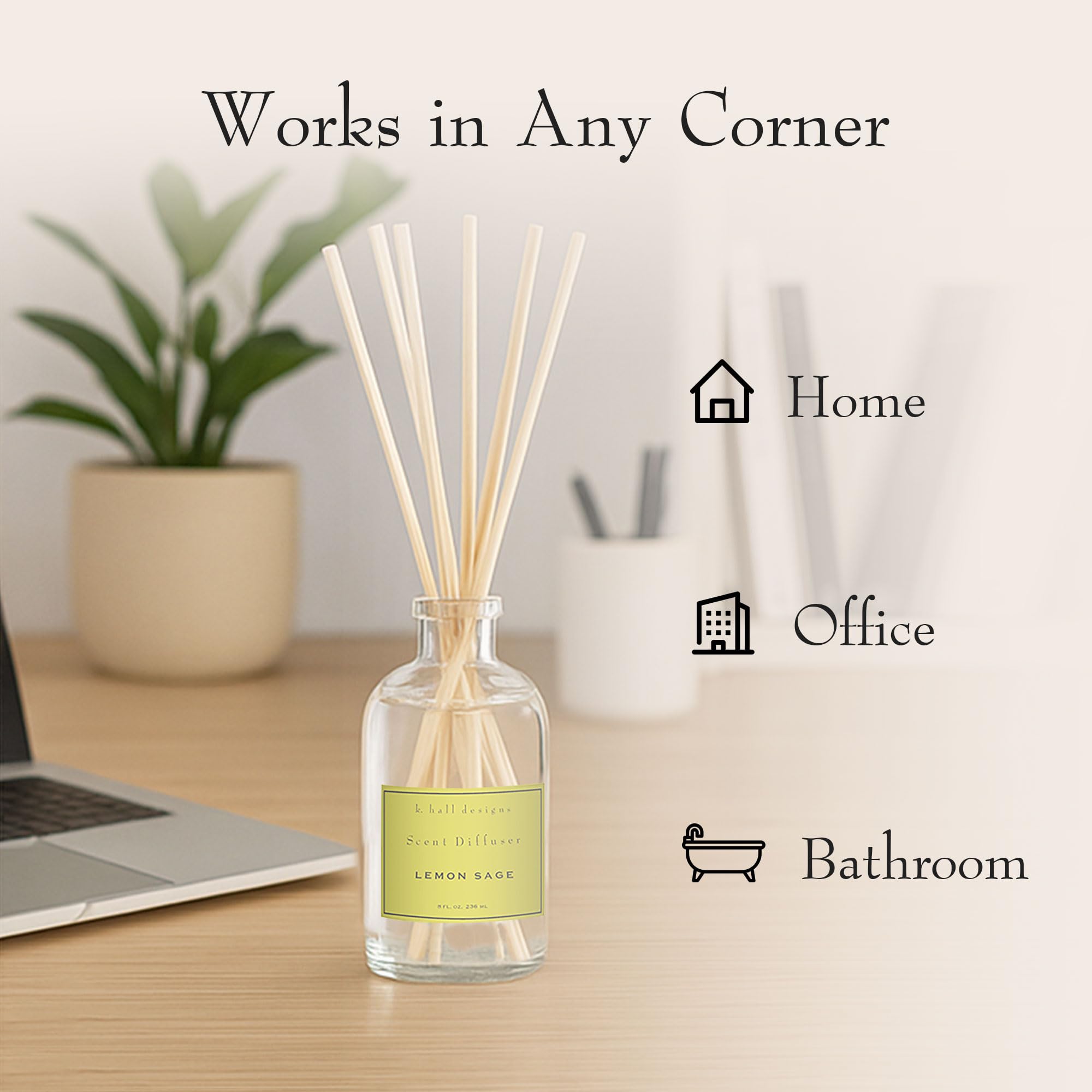 K. Hall Designs empaque reciclable y sostenible cuida el medio ambiente.