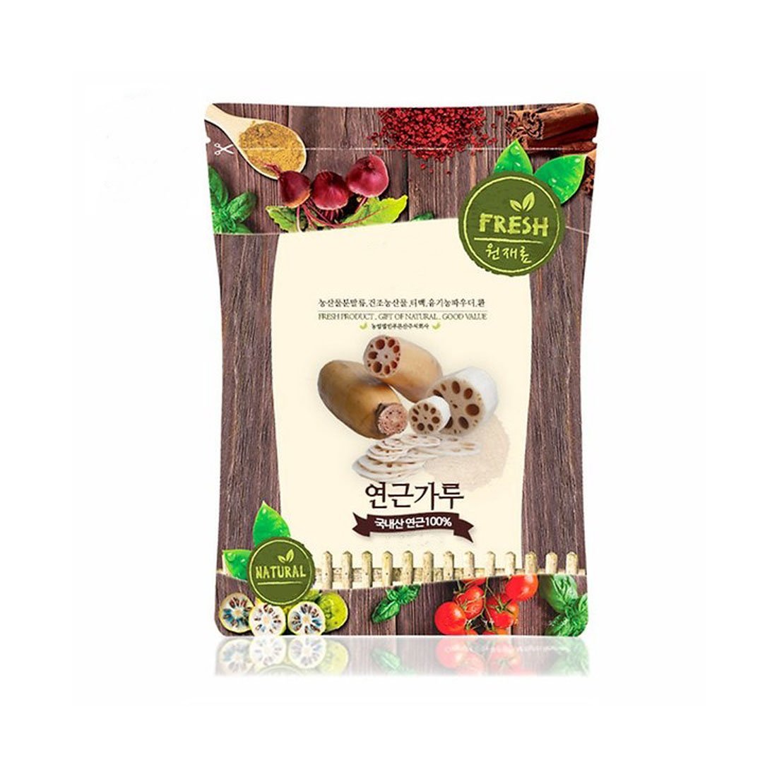 K-Herb polvo raíz loto en tarro, fibra natural para la vida diaria