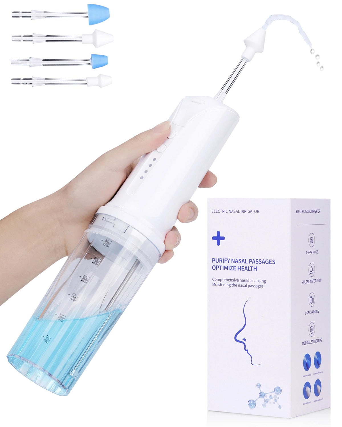 Kaaeiccr irrigación nasal 300 ml para limpieza diaria de senos nasales