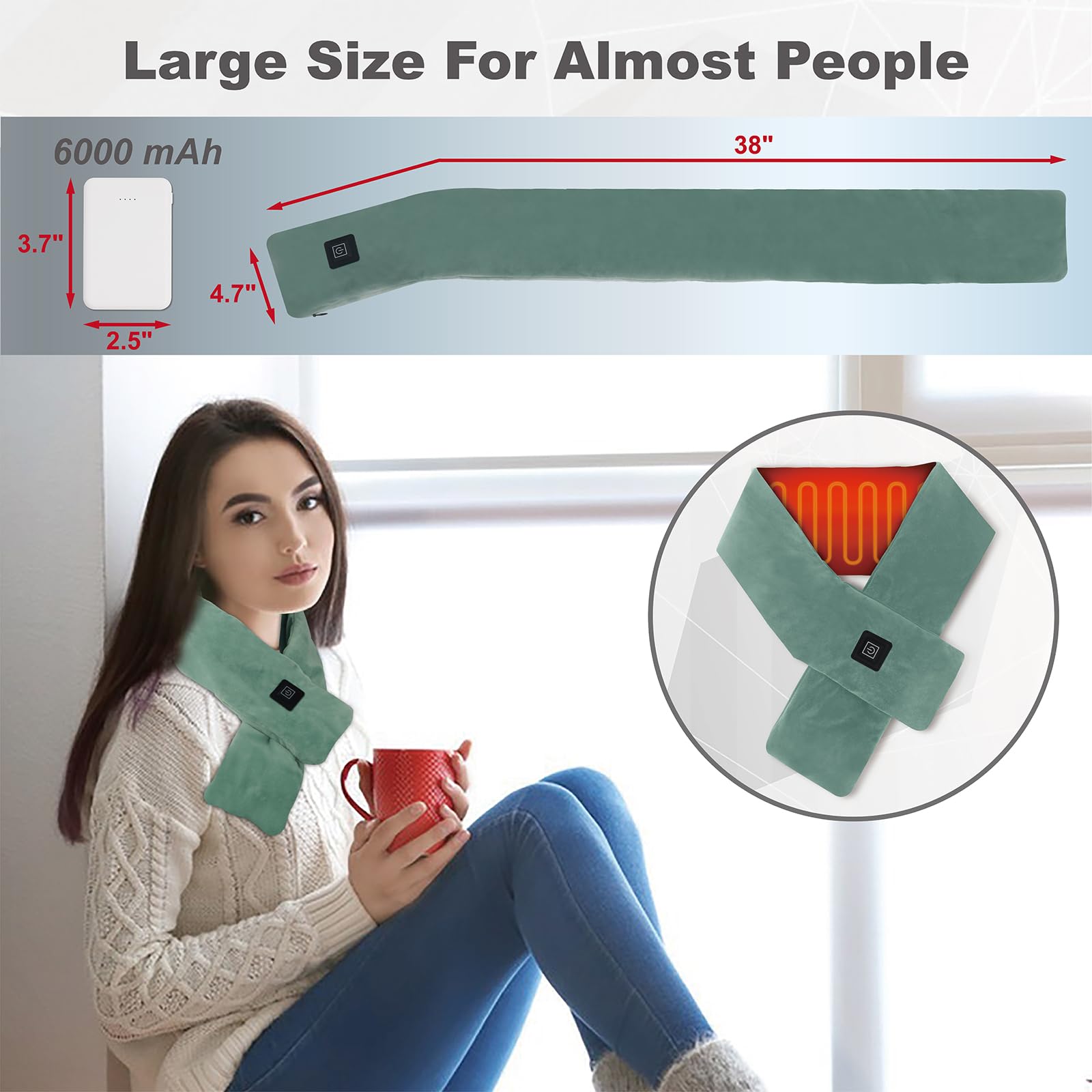 KADORVA bolsillo para batería de 5000 mAh sin cables