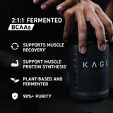 Kaged BCAA proceso fermentado a base de plantas para mayor pureza.