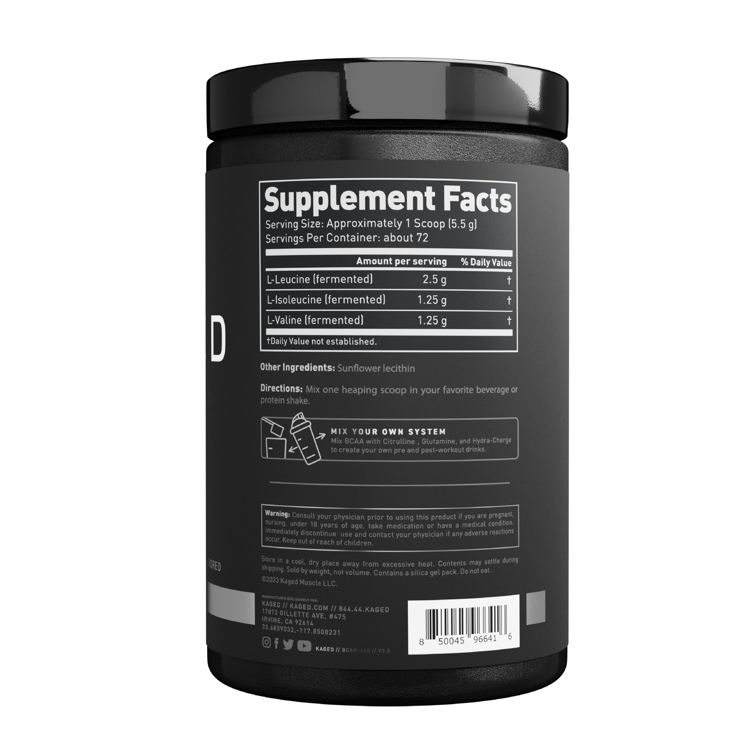 Kaged BCAA ritual pre y post entrenamiento para rendimiento