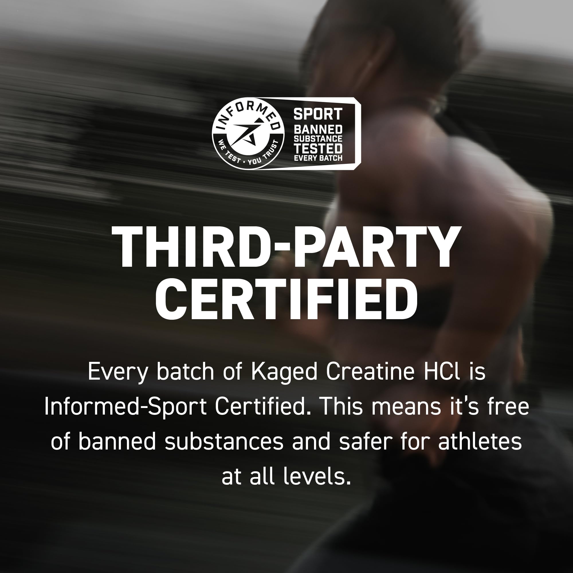 Kaged Creatine HCl ofrece 750 mg por porción para entrenamientos constantes.