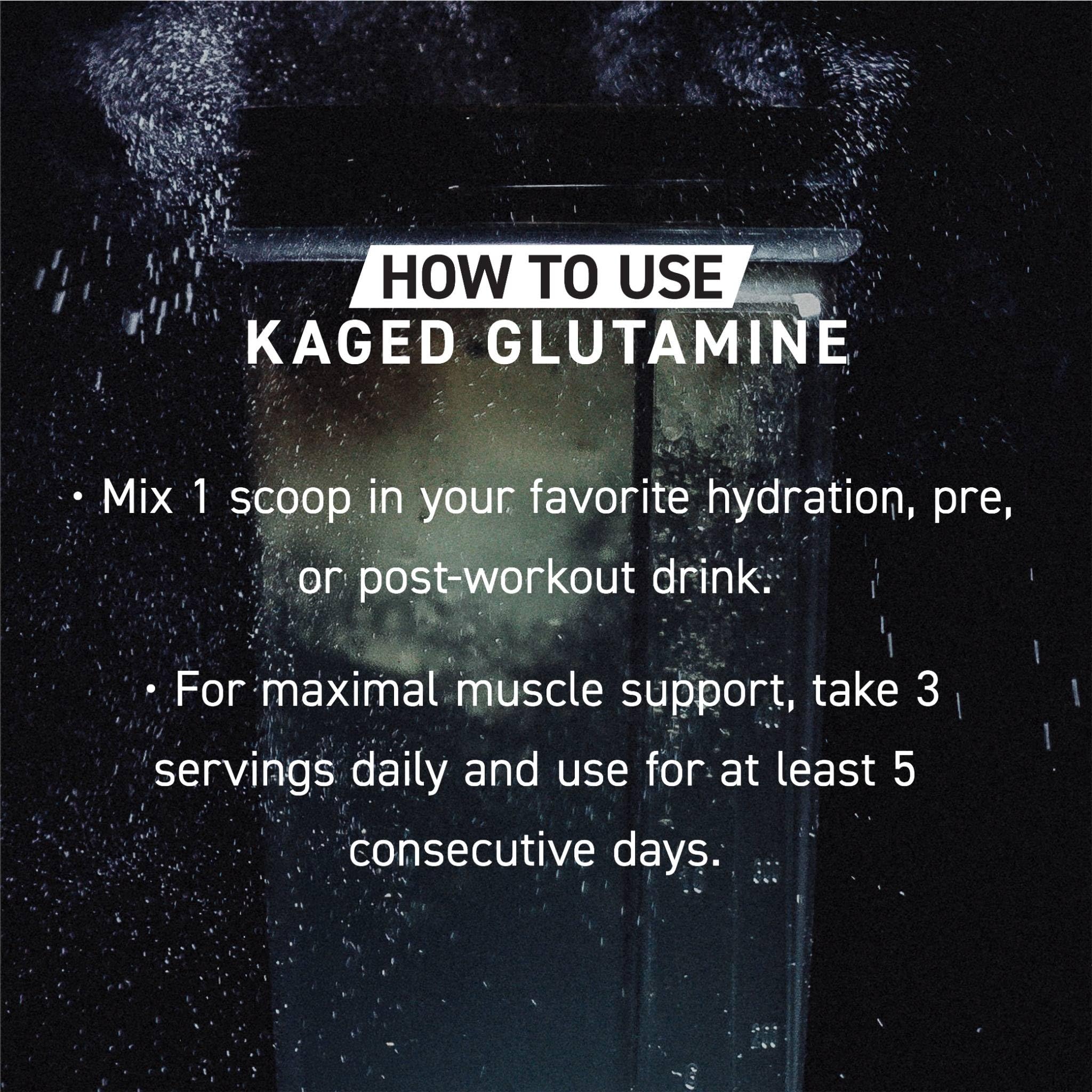 Kaged Glutamina absorción mejorada, entrega más eficaz en intestino delgado