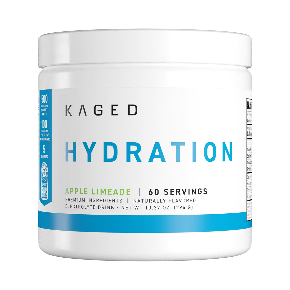Kaged HydraCharge bote manzana lima para hidratación refrescante durante entrenamientos