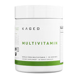Frasco de Kaged Multivitamin sin sabor para consumo diario.