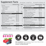 Kaged Outlive100 Berry etiqueta clara con información de ingredientes
