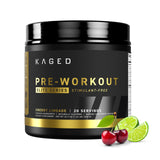 Kaged Pre Entrenamiento Elite sin estimulantes, polvo sabor Cereza Lima; ideal para entrenamientos nocturnos
