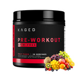 Kaged Fruta Punch en bote, diseño limpio para pre-entrenamiento sin estimulantes.