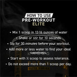 Kaged Pre Workout Elite, Alpha-GPC y Huperzine A, enfoque sostenido durante entrenamientos.