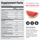 Información nutricional de Kaged Pre Workout MAX para planificar el uso previo al entrenamiento.
