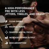 Kaged Pre Workout MAX proporciona energía clara sin hormigueo durante la sesión.