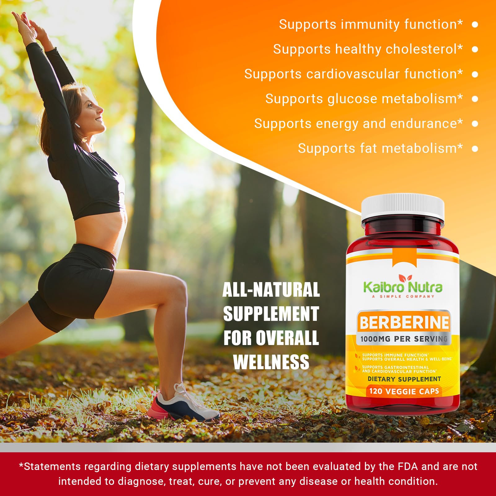 Kaibro Nutra Berberina 1000mg - estilo de vida saludable y apoyo general.