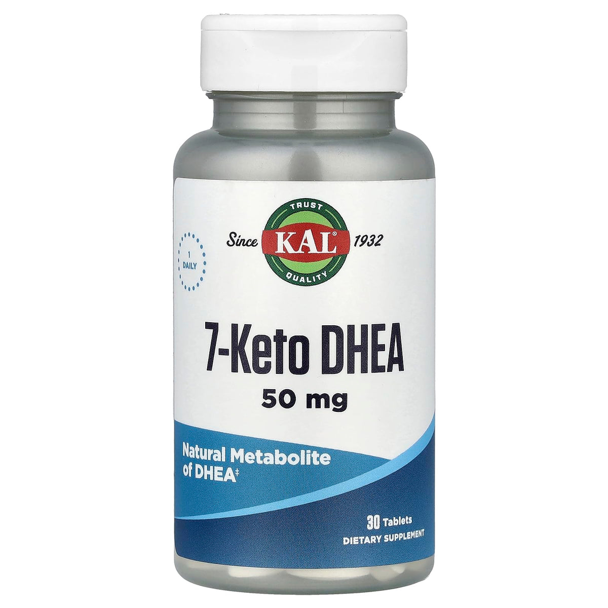 KAL 7 Keto DHEA 50 mg botella: suplementación diaria confiable