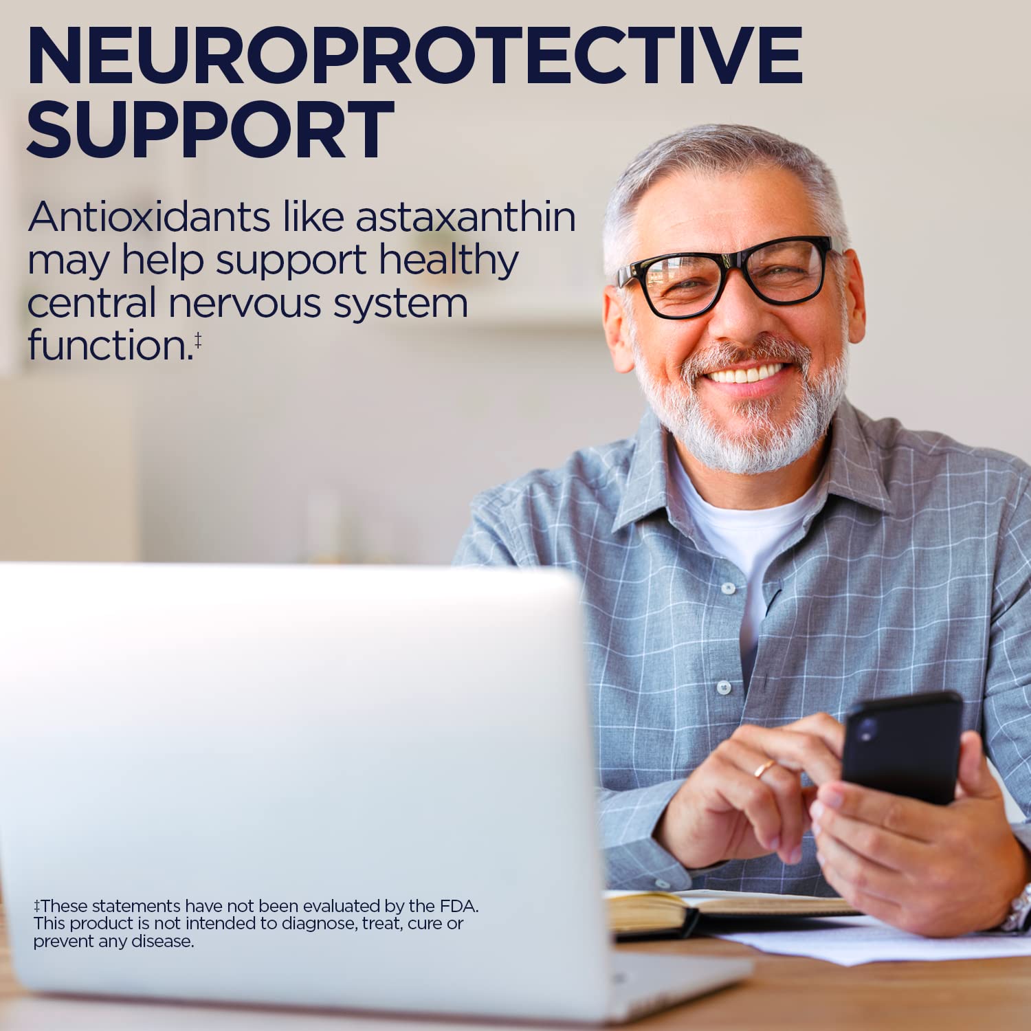 KAL Astaxantina uso diario, apoyo potencial para vista