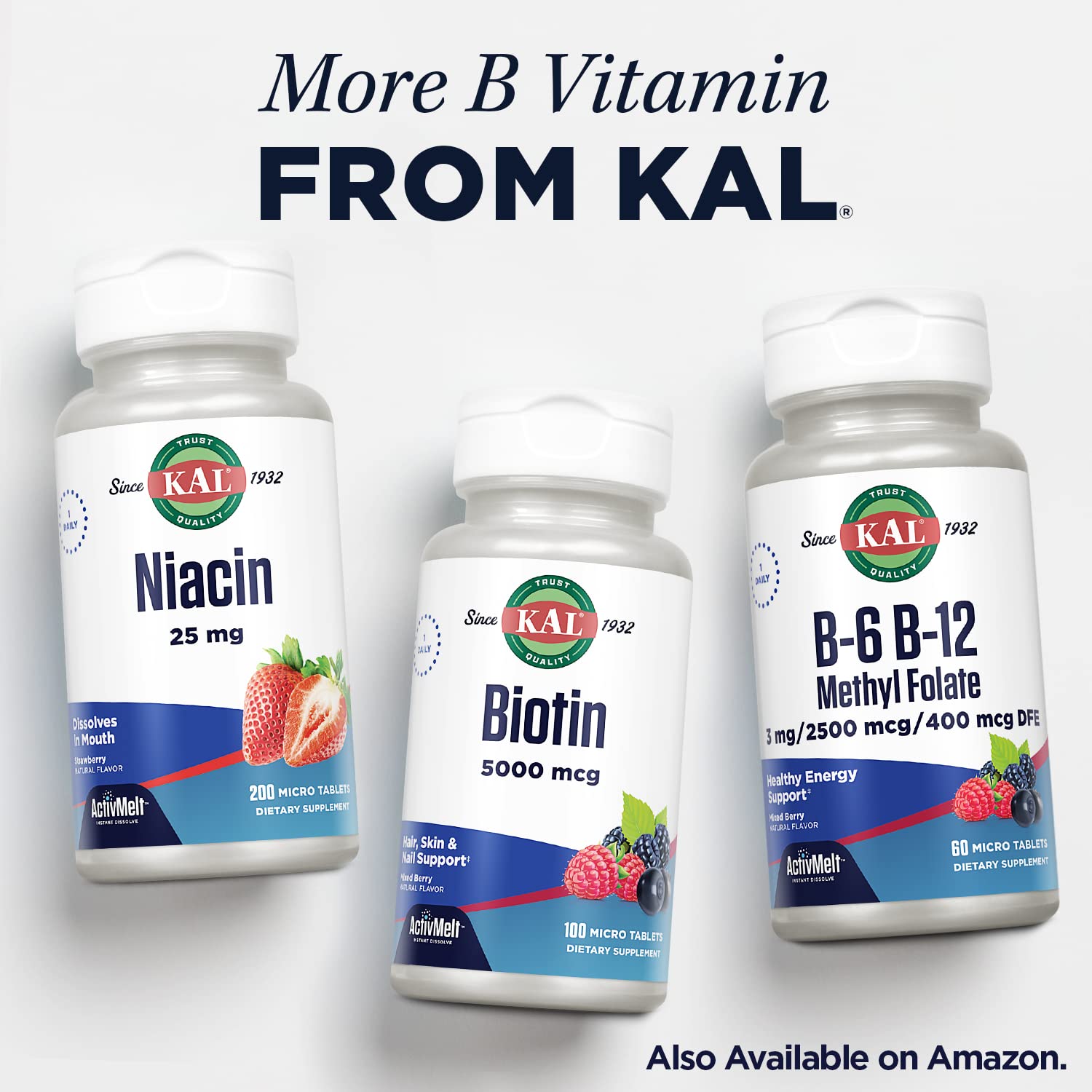 KAL B12 metilcobalamina 5000mcg empaque compacto para llevar