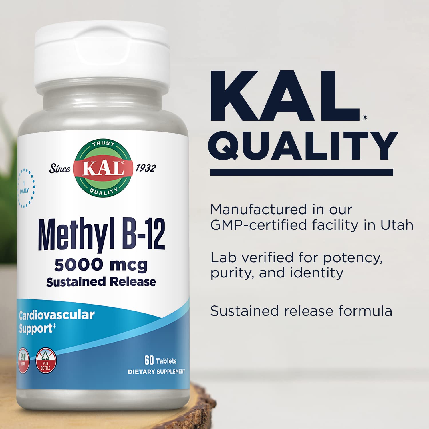 KAL B12 metilcobalamina 5000mcg uso diario en la mano