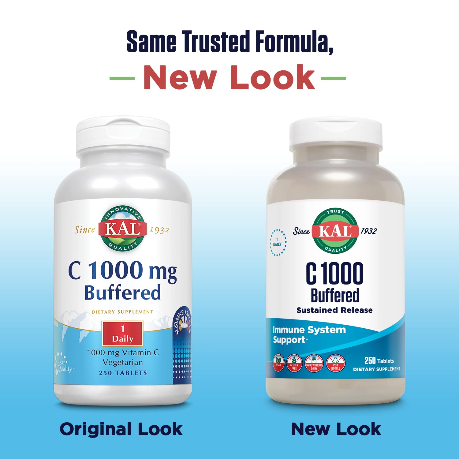 Kal C-1000, etiqueta de dosis, ideal para planificar consumo diario.
