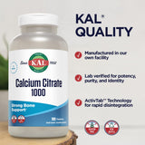 KAL Calcio Citrato 1000 mg: absorción rápida gracias al citrato