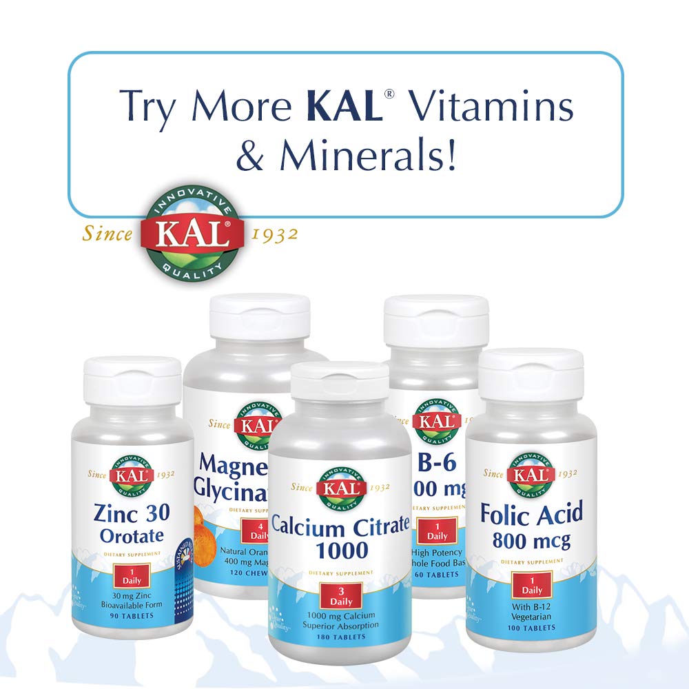 KAL Cal/Mag/Zinc ingredientes detallados para consumo consciente.