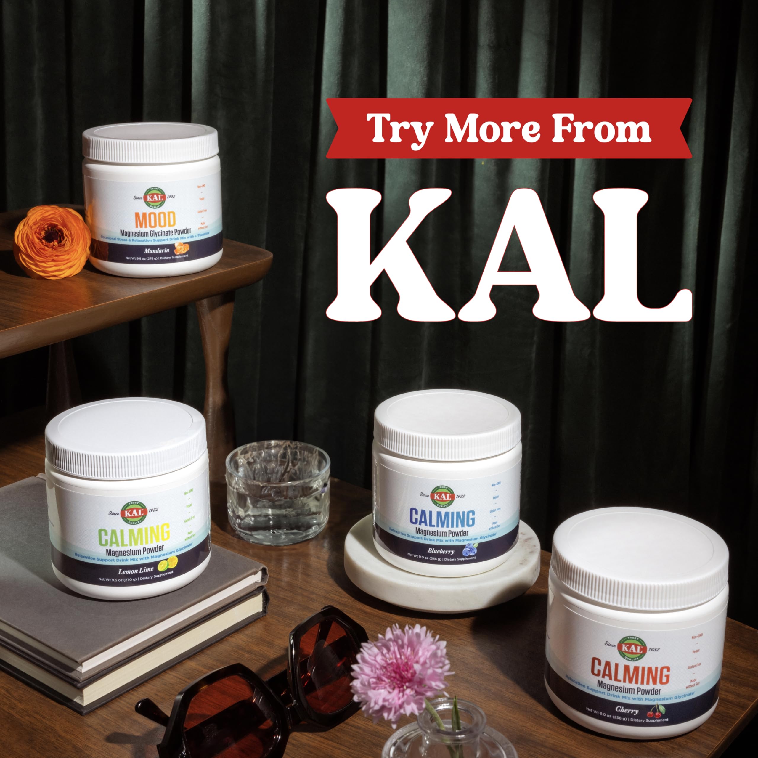 KAL Calming Magnesium, dosificación fácil de medir.