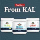 KAL Calming Magnesium Glycinate, mezcla sin azúcar para bienestar.