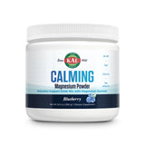 KAL Calming Magnesium polvo arándano sabor, relajación suave para la noche.