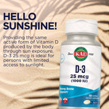 KAL Vitamina D3 1000 UI, porciones claras que facilitan la toma diaria sin complicaciones