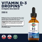 KAL D3 DropIns gotero muestra la dosis diaria de vitamina D