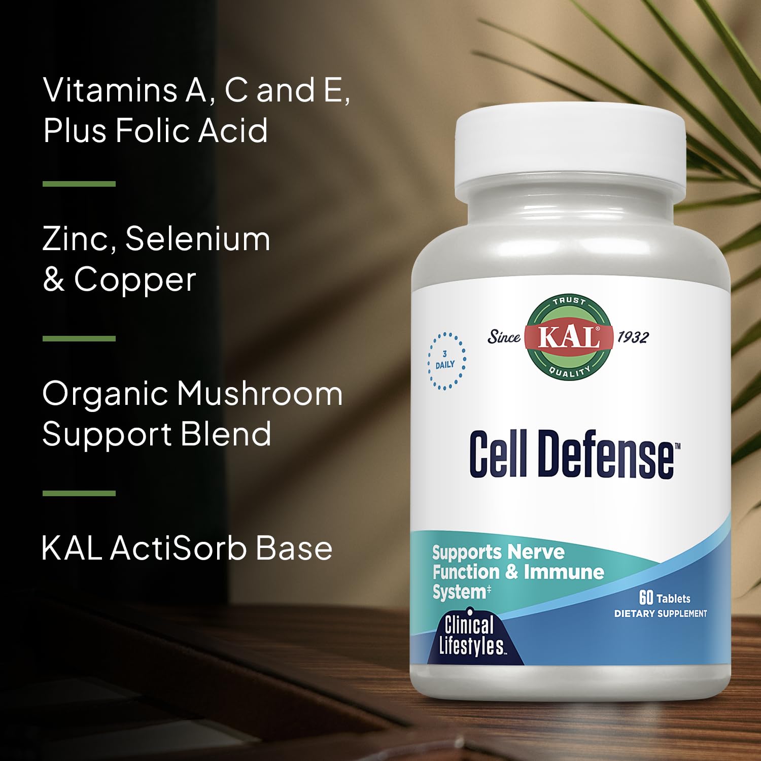 KAL Defensa Celular, zinc y selenio para soporte mineral diario.