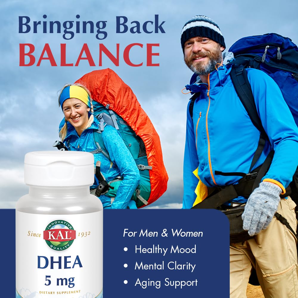 KAL DHEA 5 mg, dosis diaria para equilibrio diario.