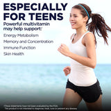 KAL Energía para Adolescentes: etiqueta que resalta beneficios de las tabletas.