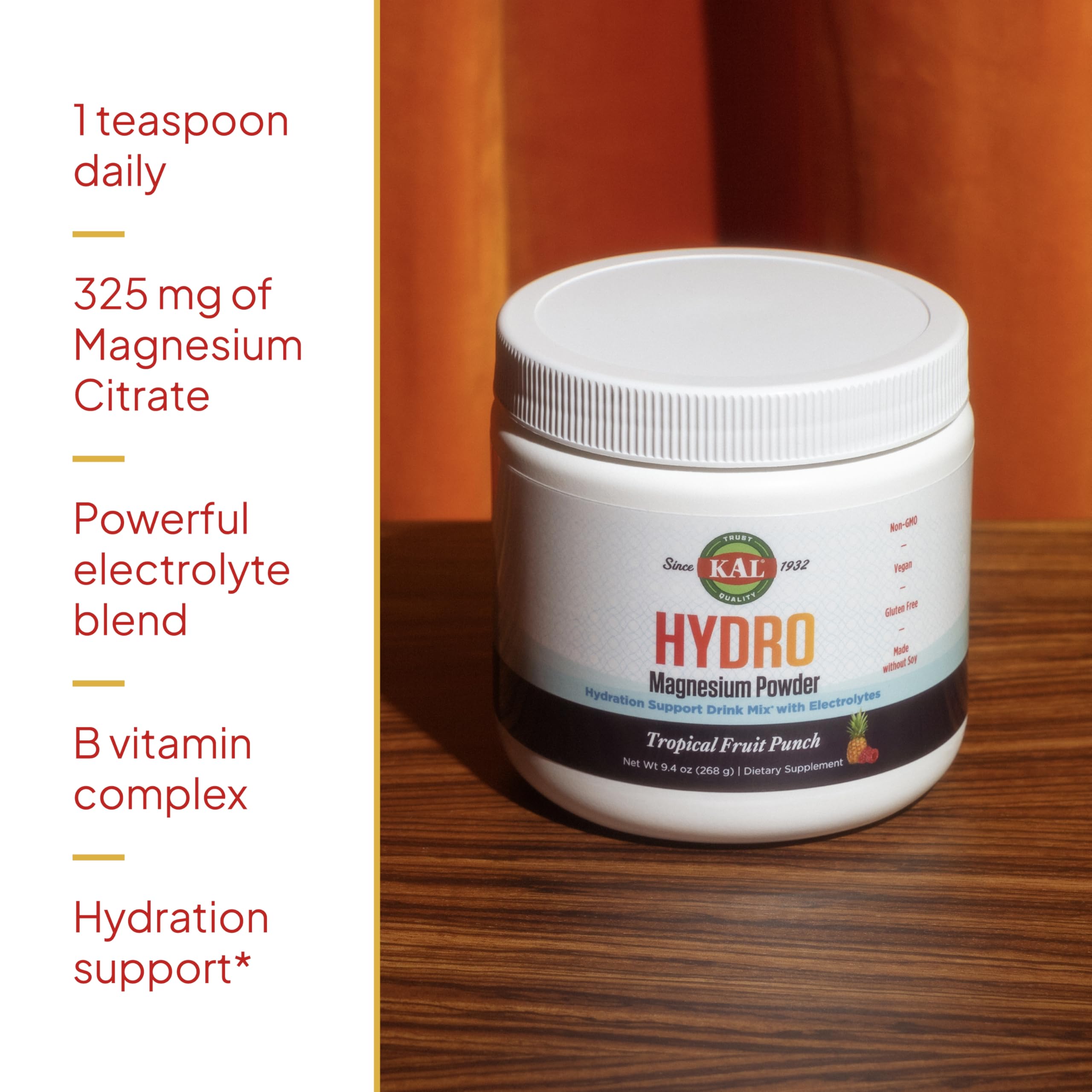 KAL Hydro Magnesium Plus preparado en vaso, aporte de electrolitos y magnesio.